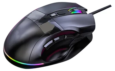 Image de Souris de jeu filaire 12 000 DPI avec boutons programmables et rétroéclairage RGB pour ordinateur de bureau et portable