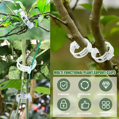 Produktbild von Pflanzenclips - 200 Stück wiederverwendbare Tomatenclips für Kletterpflanzen
