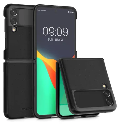Produktbild von kwmobile Flip Hardcase kompatibel mit Samsung Galaxy Z Flip 3 5G - Hülle für Foldable Handy - Handyhülle in Schwarz