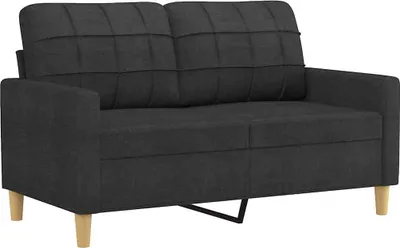 Produktbild von vidaXL 2-Sitzer-Sofa Schwarz 120 cm Stoff