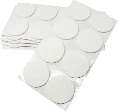 Produktbild von Adsamm® | 40 x selbstklebende Filzgleiter / Weiß / Ø 50 mm / rund / Möbelgleiter aus Filz mit 3.5 mm Stärke