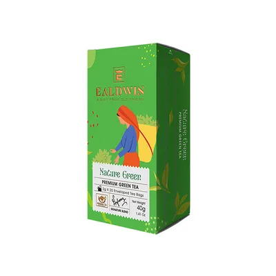 Produktbild von EALDWIN Natur Grün 40g (20 Beutel, grüner Tee)