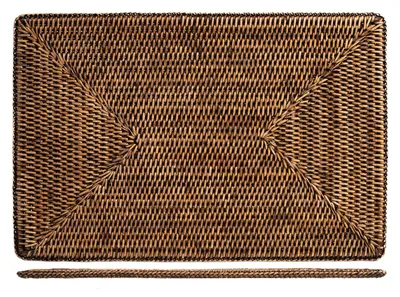 Produktbild von H&H rechteckiges Rattan-Tischset cm 45x30