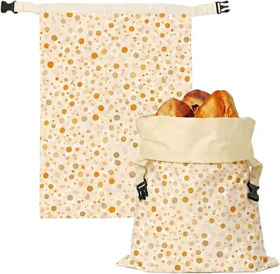 Obrázek produktu pro Brotmeister – Včelí sáček na chléb, sada 2 kusů (43 × 33 cm) – Opakovaně použitelný lněný sáček s včelím voskem, ideální na domácí chléb a pečivo