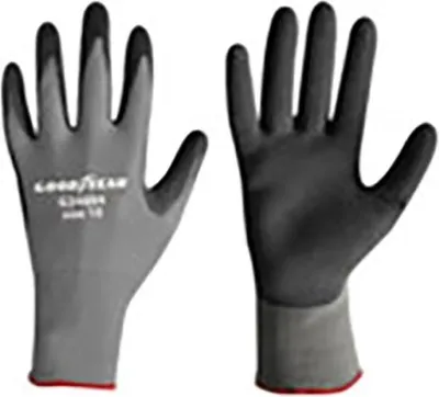 Produktbild von Goodyear Nylon- und Latexschaumhandschuhe Größe 9 schwarz/grau, Arbeitshandschuhe