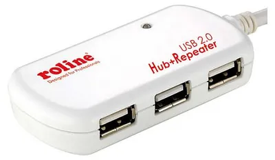 Productafbeelding van Roline USB 2.0, 4-poorts, 12 meter, 480 Mbit/s, 12 m, 41 x 16,7 x 81,7 mm