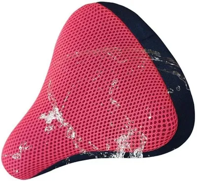 Productafbeelding van Fietszadelhoes - Zadeldekje - Comfortabel Fietsen - Ademende 3D stof - 23 x 20 cm - Zwart