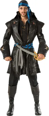 Produktbild von Bristol Novelty - "Rum Runner Pirate" Kostüm - Herren BN5973 (Standardgröße) (Schwarz/Gold)