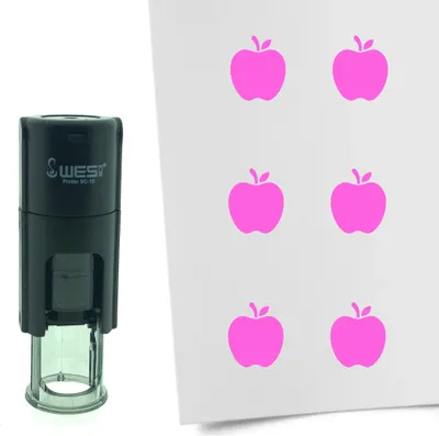 Obrázok produktu pre CombiCraft Stamp Apple 10 mm okrúhly - ružový atrament