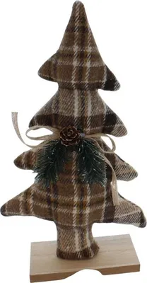 Produktbild von Standdeko - Tannenbaum - kariert - ca. 14 x 6 x 26,5 cm