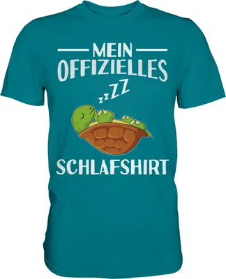 Produktbild von Offizielles Schlafshirt Nachthemd Schlafanzug Pyjama Schildkröte T-Shirt – Diva Blue / L