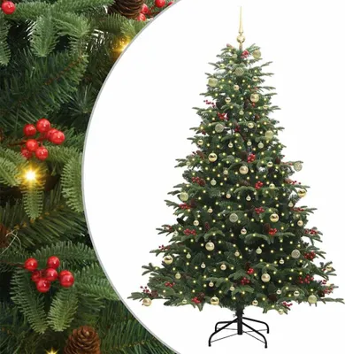 Zdjęcie produktu dla Sztuczna choinka z podstawą Zielony 240 cm PVC, Metal i Plastik