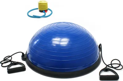 Obrázok produktu pre Wiltec polovičná lopta Ø58 cm, výška 25 cm, balančný trenažér, fitness lopta, balančný vankúš s napínacími pásmi na gymnastiku pilates jogu, tréning rovnováhy, balančná pologuľa