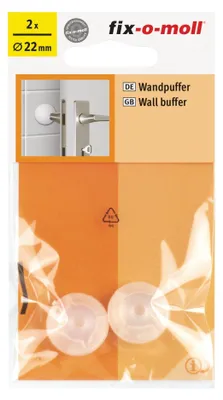 Produktbild von Fix-o-moll 2 Wandschutzaufkleber transparent 22 mm - Fix-o-moll