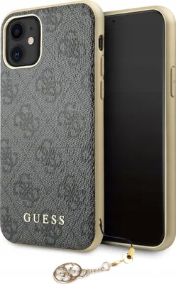 Produktbild von Guess GUHCN61GF4GGR iPhone 11 6.1  / Xr Grau/Grau Hartschale 4G Charms Collection Handyhülle