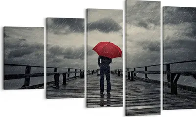 Produktbild von Bild auf Leinwand - Leinwandbild - Meer Brücke Sturm - 100x60cm - Wand Bild - Wanddeko - Wandbilder - Leinwanddruck - Bilder - Kunstdruck - Wanddekoration - Leinwand bilder - Wandkunst - EG100x60-3684