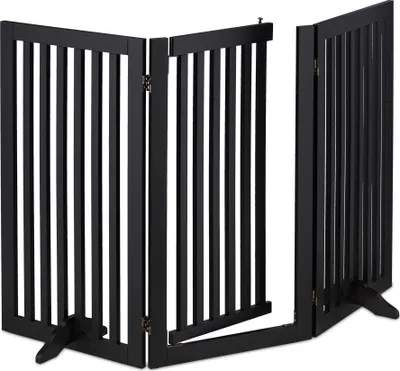 Produktbild von Schwarzes Sicherheitstor mit Tür 92 cm