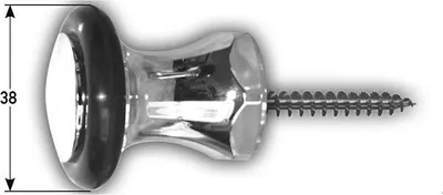Produktbild von Türstopper, für Bodenmontage, 38 mm Durchmesser-silbergrau