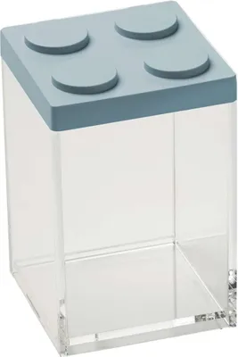 Produktbild von Stapelbarer Vorratsbehälter Brickstore, 1L, Blau - Kunststoff - Omada