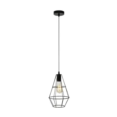 Produktbild von Brilliant Pendelleuchte Leonid Schwarz Design Vintage max. 60W E27 ohne Leuchtmittel kürzbar