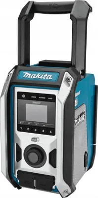 Produktbild von Makita DMR115, Arbeitsort, DAB, DAB+, FM, 87,5 - 108 MHz, 174.928 - 239.2 MHz, Schwarz, Blau, IP65