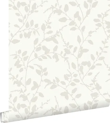 Produktbild von ESTAhome Tapete Blattmuster Weiß 53 cm x 10.05 m