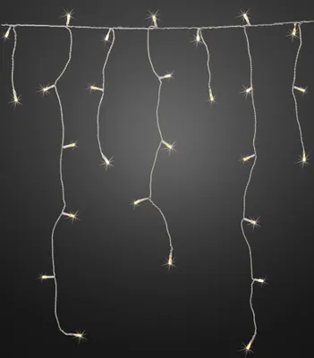 Produktbild von LED Lichterkette Fenster Deko Vorhang warmweiß 48 LEDs Weihnachten Beleuchtung