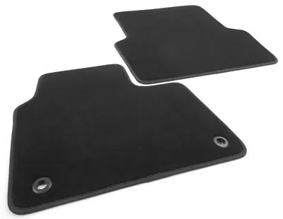 Image de Tapis de sol adaptable à l'Opel Zafira Life (à partir de 2019) Qualité d'origine Tapis de sol en velours 2 pièces avant Noir