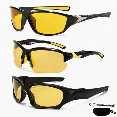 Image de Lunettes de nuit polarisées, lot de 3 – Anti-éblouissement et protection UV400
