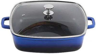 Produktbild von AluChef® Bräter, quadratisch 28 cm x 28 cm / blau