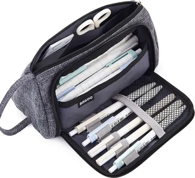 Image de Sac de rangement en toile haute performance Porte-stylo Porte-crayon Porte-papier Porte-sac pour bureau d'école