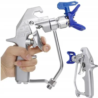 Produktbild von Rosfix UltraSpray Farbspritzpistole PM2PRUS04 | 2-Finger-Abzug | Profiqualität | 1/4" Anschluss | Mit Düse 517 und Schutzkappe