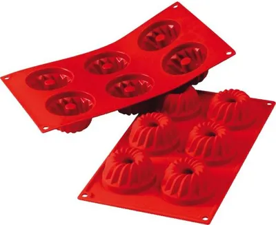 Zdjęcie produktu dla Silikonowa forma do mini babki SILIKOMART 6, długość: 300 mm, szerokość: 175 mm