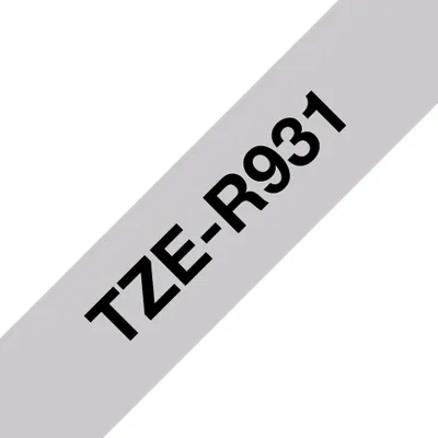 Produktbild von Brother TZE-R931 Etiketten erstellendes Band schwarz auf silber
