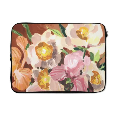 Produktbild von MuchoWow® Laptop Hülle 14 ZollBlumen - Pflanzen - Orchidee - Kunst Laptoptasche - Laptoptasche - Stoßsicher - Schutzhaube