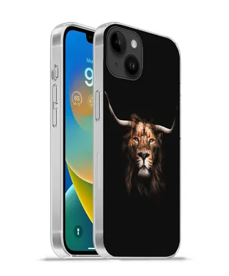 Produktbild von MuchoWow® Handyhülle Schutzhülle Hülle für Apple iPhone 14 Plus - Soft case Löwe - Horn - Schwarz Silikon Softcase Handy Hülle - Abbildung