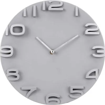 Produktbild von SensaHome Wanduhr Santiago – Moderne runde Uhr mit Zahlen – Ø30 cm – Grau