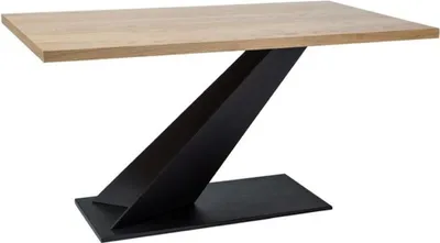 Produktbild von Casa Padrino Designer Massivholz Esstisch Naturfarben / Schwarz 150 x 90 x H. 78 cm - Küchentisch mit massiver Eichenholz Tischplatte - Esszimmermöbel