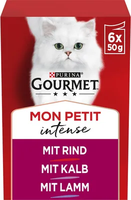 Produktbild von GOURMET Mon Petit Katzenfutter nass, Sorten-Mix, 48er Pack (8 x 6 x 50g)