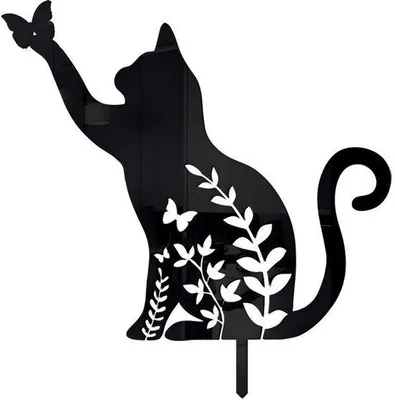 Produktbild von Gartenzange-Kat, Vogel- und Schmetterlingsattrappe, schwarz, Metall