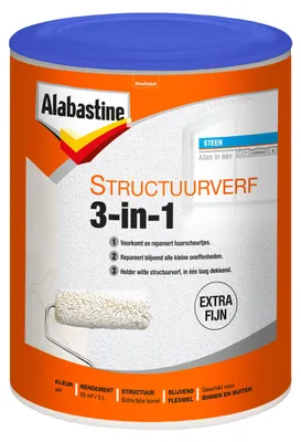 Productafbeelding van Alabastine - Structuurverf 3-In-1 - Wit - 5 L