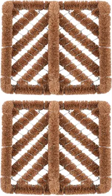 Produktbild von Nicola Spring Schaber-Fußmatte aus natürlicher Kokosfaser – 35 cm x 30 cm – 2er-Pack