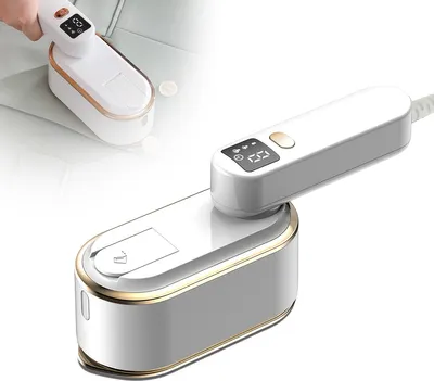 Produktbild von Reisebügeleisen und Dampfbügler 2-in-1 – 4 Dampfstufen, 10 Sek. Aufheizzeit, 150ml Wassertank, LCD-Display, perfekt für zu Hause, Büro und Reisen.