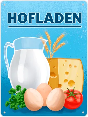 Produktbild von Hofladen Metallschild XL in 21x28 cm für den Bauernladen