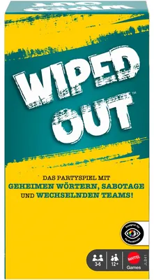 Produktbild von Games Wiped Out Partyspiel, Ratespiel für Familien, Teenager, Erwachsene mit löschbaren Hinweisen und Brille für 3 bis 6 Spieler, Kartenspiel, Familie, 12 Jahr(e)
