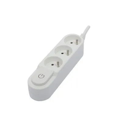 Produktbild von Chacon 47310 - 1,5 m - Drinnen - Weiß - 3 AC-Ausgänge - 16 A - 70 mm