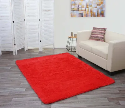 Obrázok produktu pre Koberec HWC-F69, Shaggy runner vysoký vlas dlhý vlas, látka/textil nadýchaný mäkký 200x140cm ~ červená