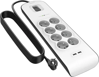 Image de Parasurtenseur Belkin BSV804 - 8 prises, 2xUSB/2.4A, 2m