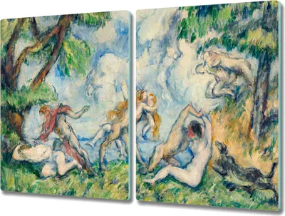 Produktbild von Coloray Herdabdeckplatte 2x40x52 cm Schneidebrett Kochplattenabdeckung Küchenbrett Hackbrett - Zeichen