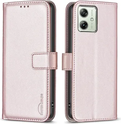 Produktbild von Motorola Moto G54 Hülle - BINFEN Klapphülle - Roségold